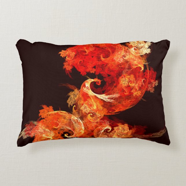 Dansende Firebird Abstract Art Accent Pillow Decoratief Kussen (Voorkant)