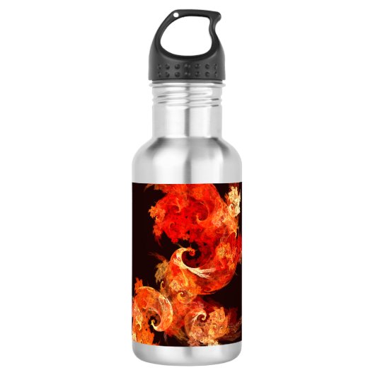 Dansende Firebird Abstract Art Bottle Waterfles (Voorkant)