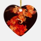 Dansende Firebird Abstract Art Heart Ornament (Voorkant)