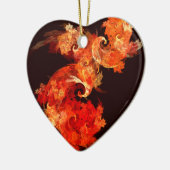 Dansende Firebird Abstract Art Heart Ornament (Links)