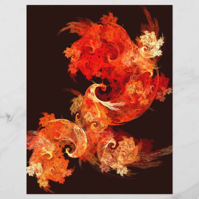 Dansende Firebird Abstract Art Letterhead (Voorkant)