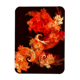 Dansende Firebird Abstract Art Premium Magnet Magneet