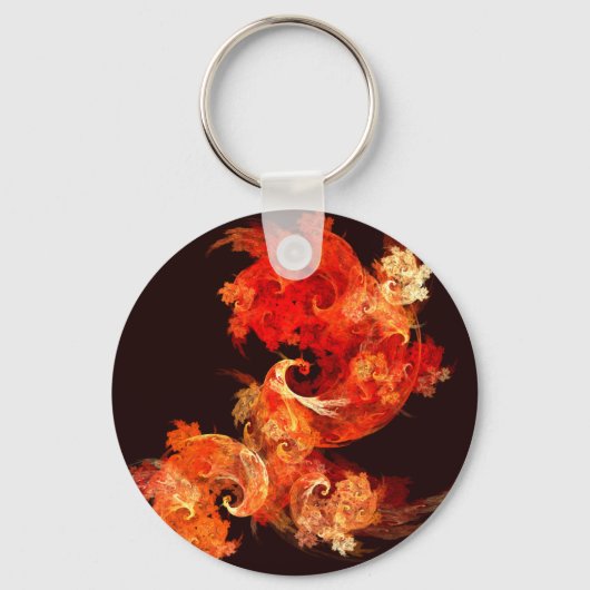 Dansende Firebird Abstract Art Sleutelhanger (Voorkant)