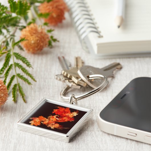 Dansende Firebird Abstract Art Small Sleutelhanger (Zijkant)