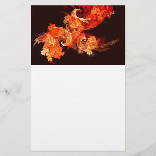 Dansende Firebird Abstract Art Stationery Briefpapier (Voorkant)