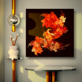 Dansende Firebird Abstract Wrapped Canvas Print