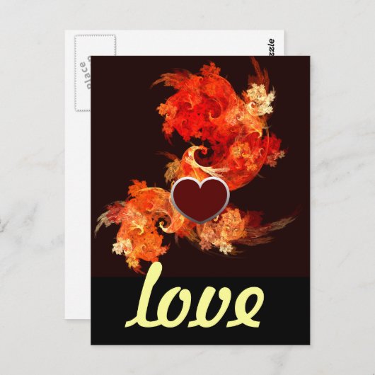 Dansende Firebird Love Briefkaart (Voorkant / Achterkant)