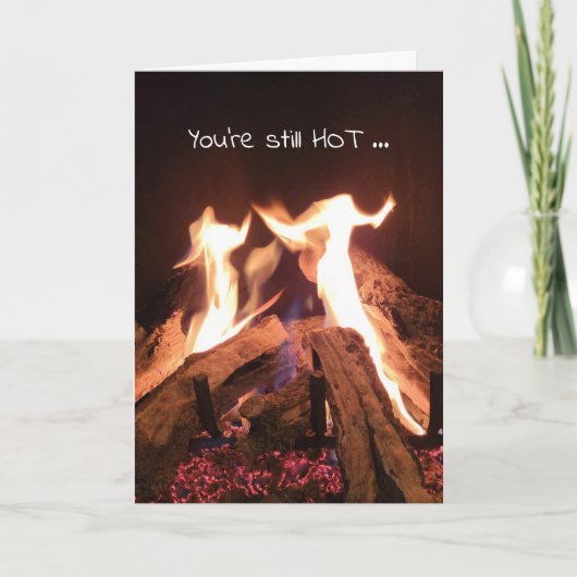 Dansende Flames Birthday Kaart (Voorkant)