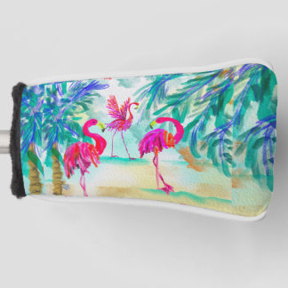Dansende Flamingos trio Golfheadcover