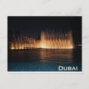 Dansende fonteinen in Burj Khalifa, Briefkaart Dub