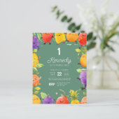 Dansende Fruit Verjaardag Uitnodiging (Staand voorkant)