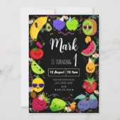 Dansende fruitverjaardag kaart (Voorkant)