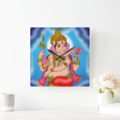 Dansende Ganesha-klok Vierkante Klok (Huis)