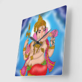 Dansende Ganesha-klok Vierkante Klok (Hoek)