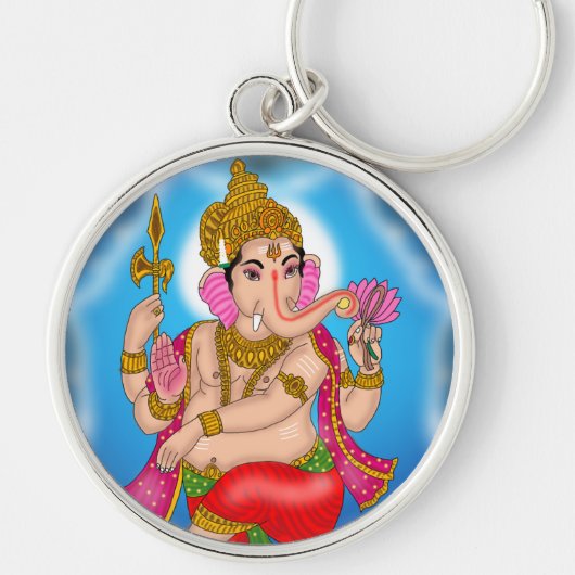 Dansende Ganesha Sleutelhanger (Voorkant)