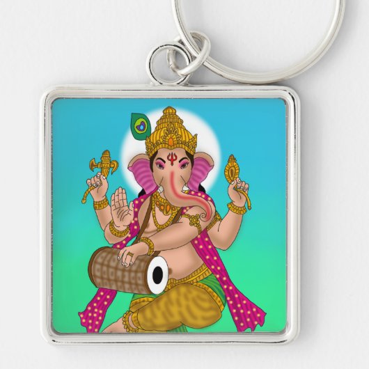 Dansende Ganesha-sleutelhanger Sleutelhanger (Voorkant)