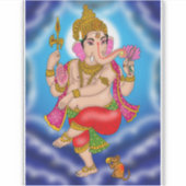 Dansende Ganesha Sticker (Voorkant)