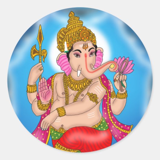 Dansende Ganesha Sticker  (Voorkant)