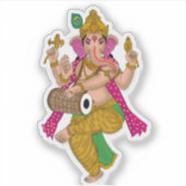 Dansende Ganesha Sticker (Voorkant)