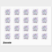 Dansende Gans Cartoon Vierkante Sticker (Vel)
