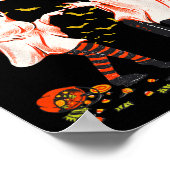 Dansende geest met pompoen Halloween Women's Graph Poster (Hoek)