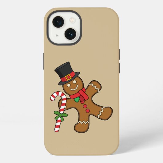 Dansende Gemberkoekman iPhone Hoesje (Achterkant)