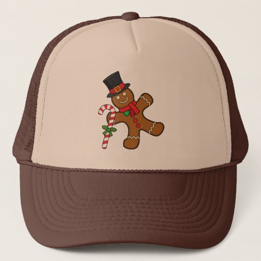 Dansende Gemberkoekman Trucker Pet (Voorkant)