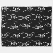 Dansende geraamtes Halloween knuffel Fleece Deken (Voorkant (Horizontaal))