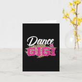 Dansende gigi luipaard grappige dansende gigi moed kaart (Gele Bloem)