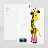 Dansende Giraffe Briefkaart (Voorkant / Achterkant)