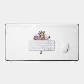 Dansende Giraffe Disco Bal Retro Gravure Shirt Bureaumat (Keyboard & Muis)
