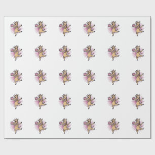 Dansende Giraffe Disco Bal Retro Gravure Shirt Cadeaupapier