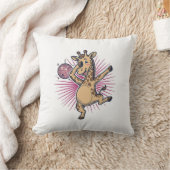 Dansende Giraffe Disco Bal Retro Gravure Shirt Kussen (Deken)