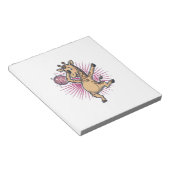 Dansende Giraffe Disco Bal Retro Gravure Shirt Notitieblok (Schuin)