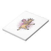 Dansende Giraffe Disco Bal Retro Gravure Shirt Notitieblok (Linkerzijde)