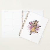 Dansende Giraffe Disco Bal Retro Gravure Shirt Planner (Display)