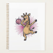 Dansende Giraffe Disco Bal Retro Gravure Shirt Planner (Voorkant)
