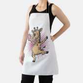 Dansende Giraffe Disco Bal Retro Gravure Shirt Schort (Insitu)