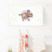 Dansende Giraffe Disco Bal Retro Gravure Shirt Spandoek (Insitu)