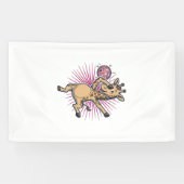 Dansende Giraffe Disco Bal Retro Gravure Shirt Spandoek (Horizontaal)