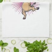 Dansende Giraffe Disco Bal Retro Gravure Shirt Theedoek (Gevouwen)