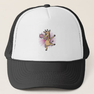 Dansende Giraffe Disco Bal Retro Gravure Shirt Trucker Pet