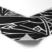 Dansende Girl Boy Silhouette Art Poster (Hoek)