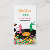 Dansende Girls Retro Vinyl Pop Stip Artistieke Zak Visitekaartje (Achterkant)