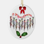 Dansende Goats Kerstversiering Keramisch Ornament (Rechts)