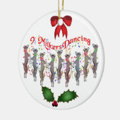 Dansende Goats Kerstversiering Keramisch Ornament (Links)