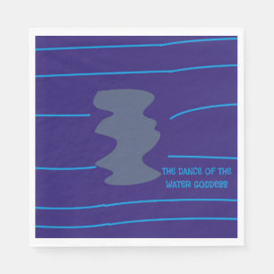 Dansende godin Etnische Kunst Tribal Lights Blue N Servet