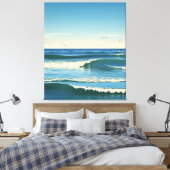 Dansende Golven onder de Hemel Canvas Afdruk (Insitu (Slaapkamer))