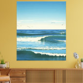 Dansende Golven onder de Hemel Canvas Afdruk (Insitu (Woonkamer))