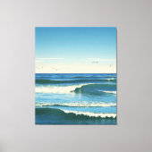 Dansende Golven onder de Hemel Canvas Afdruk (Voorkant)